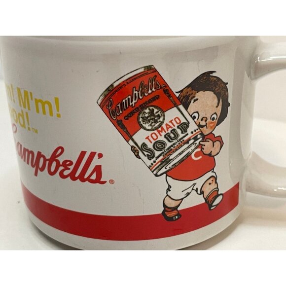 Campell's Soup bowl coffee mug cup 3" handle 1998 2004 white set of 2 - Picture 3 of 16